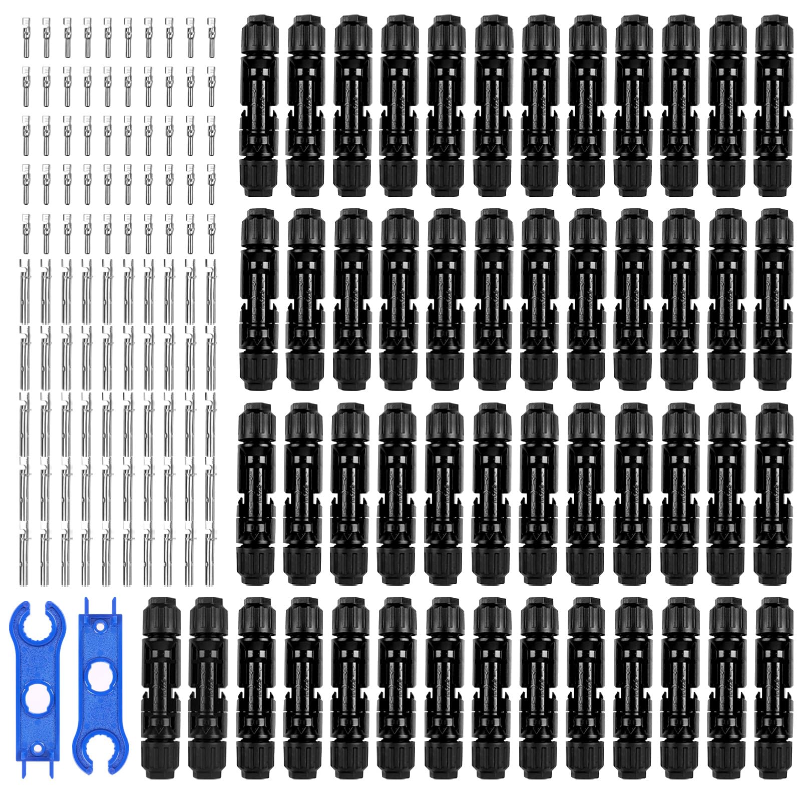 Solar Stecker,50 Paar Solarpanel Stecker mit 2pcs Schraubenschlüssel, IP67 Solarstecker Photovoltaik Steckverbinder von SZ-KARIDGE