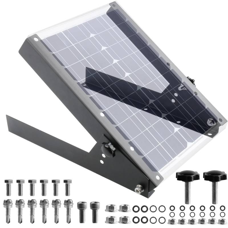 Solarmodul Halterung, Fe Solarpanel Halterung,13.8 in Winkel einstellbar (0-45 Grad), Solarpanel Dachhalterung Kann für Wohnwagen, Wände und Dächer verwendet werden für 1 Stück Solarmodul. von SZ-KARIDGE