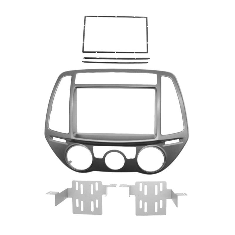 SZDGJ 2Din Autoradio-Audio-Rahmenblende, for Hyundai, I20 I20 I 20 Auto/Handbuch AC 2008+, Stereo-Panel-Montage-Set, Adapter-Zierblende Radioblende(Size:Manual AC) von SZDGJ