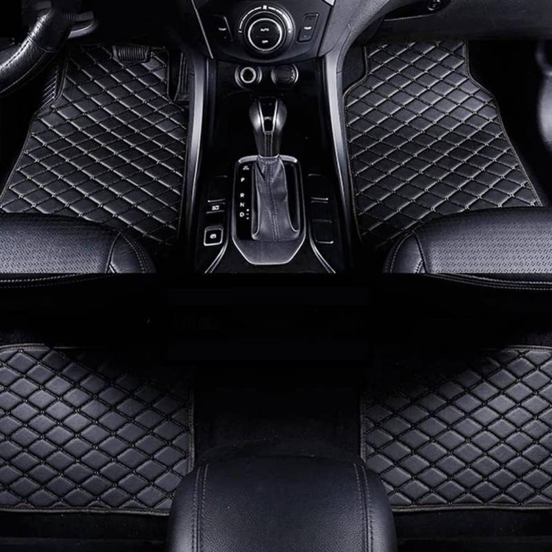 Auto Bodenmatte Fußmatten für Land Rover Discovery Sport(7 Seats), Nach Maß Allwetterschutz Leder Fussmatten Vorne und Hinten Automatten Set,Black von SZFCL