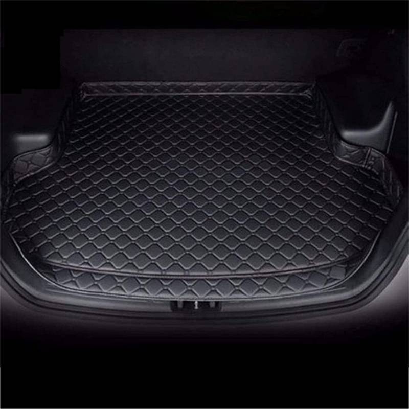 Auto Leder Kofferraummatten für Subaru Tribeca 2004-2014, Cargo Teppich Kratzfest rutschfest Kofferraum Schutzmatten Zubehör,Black-1 von SZFCL