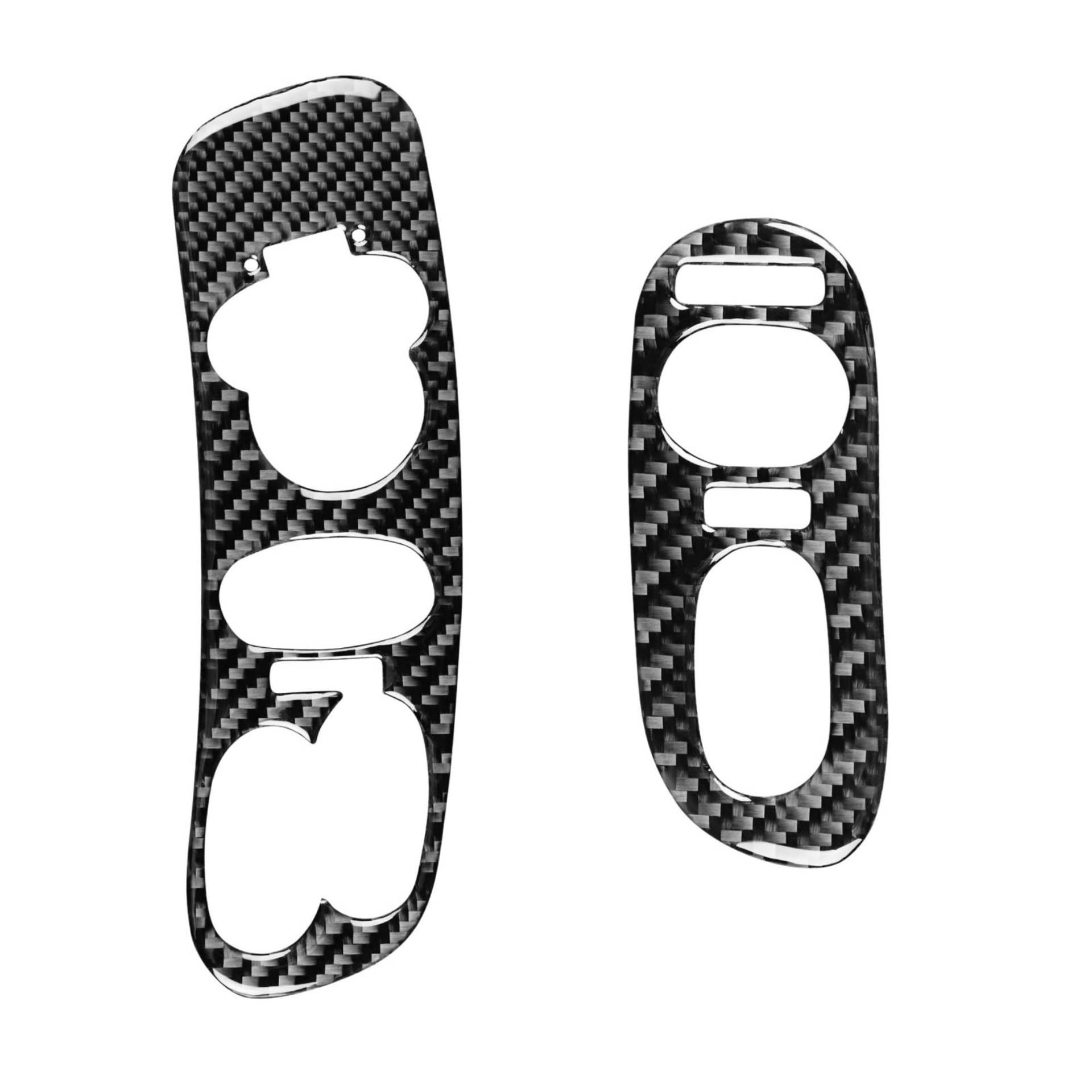 Kohlefaser-Rahmenabdeckung Zierleiste Aufkleber Zubehör Dekoration kompatibel mit Chevrolet Corvette C5 1998–2004 (klassisch, Armlehne Fensterheber Panel Rahmen TypeB 26) von SZFJMQP