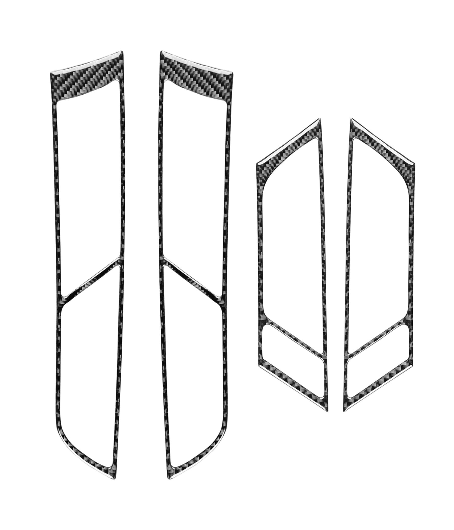 SZFJMQP Kohlefaser-Abdeckleisten-Aufkleber, Zubehör, Dekoration, klassisch, kompatibel mit Audi A6 S6 2005–2011 (Türgriffverkleidung 23) von SZFJMQP
