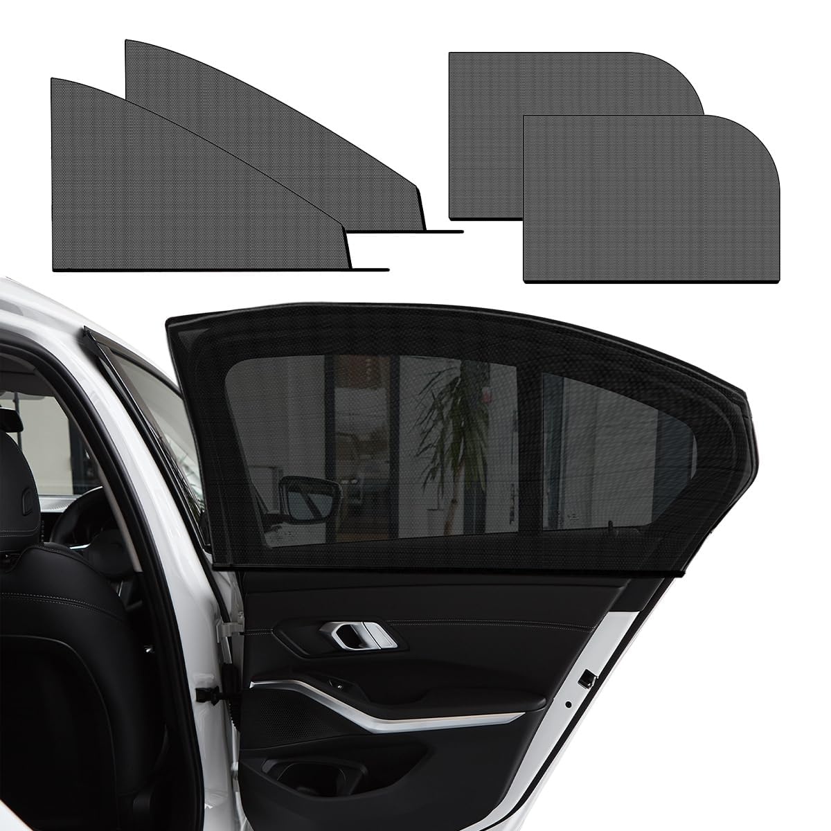 4 Stück Fliegengitter Autofenster für Ford C-Max Facelift ab Bj.2015, Reduziert Wärme und UV-Strahlung,Insektenschutz Autofenster,Sonnenschutz Auto von SZPXXX