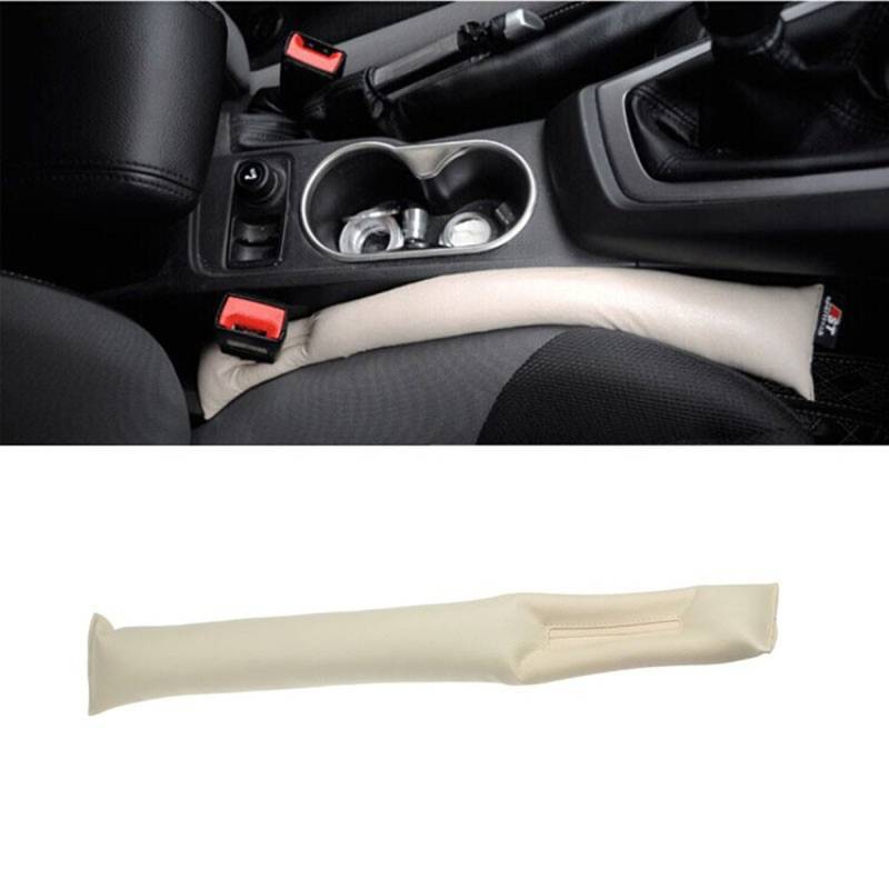 SZSS-CAR 2 Stück Beige Auto Sitz Ritzenfüller Pad Handbremse Spacer Kissen Slot Plug Filler,2 Stück Autositz-Pad-Lückenfüller von SZSS-CAR