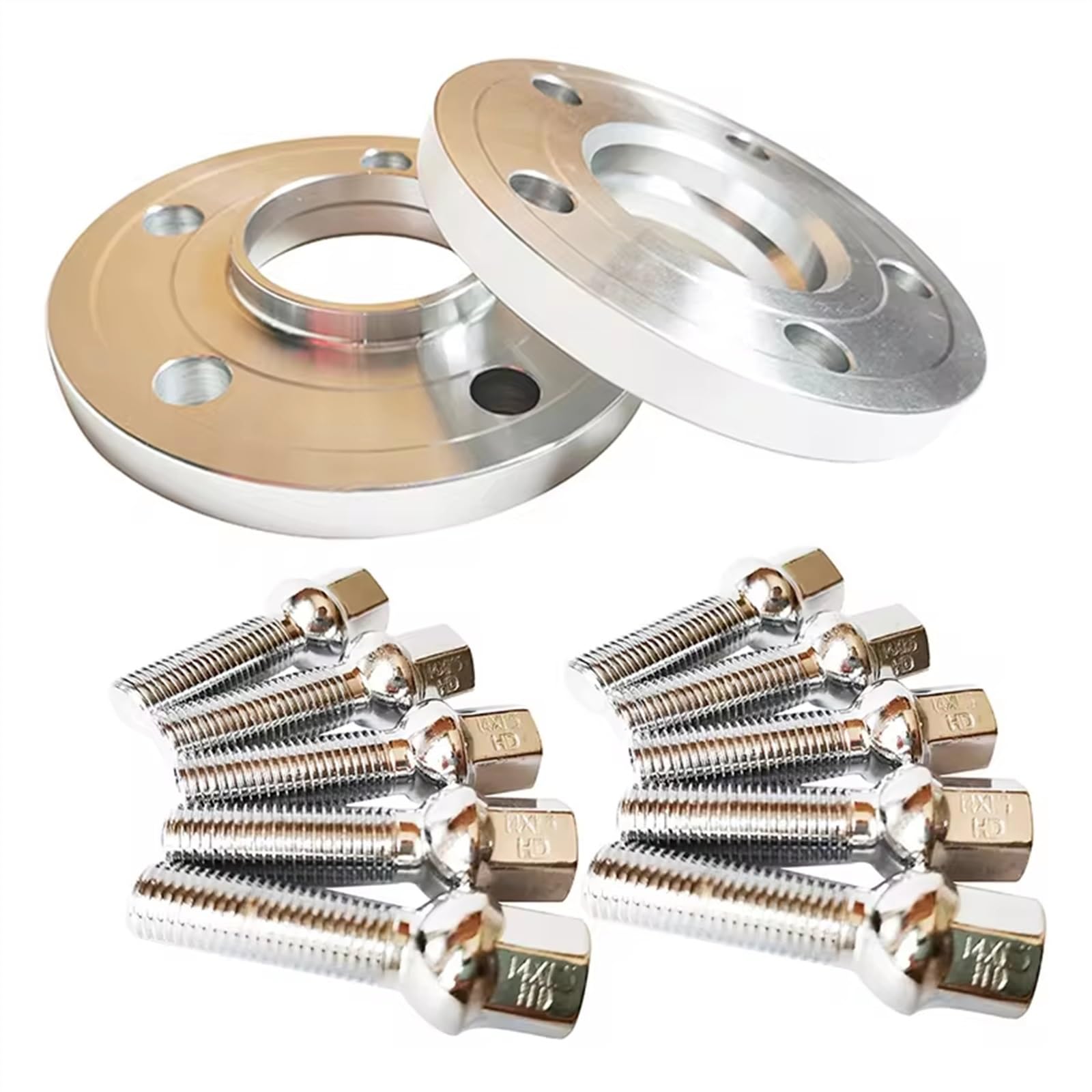 Auto Zubehör Kompatibel Mit Mini Für Countryman Für Copper Für Cabrio 20 Mm 5 X 112 Spurverbreiterung Unterlegscheibe Radschraube M14 X 1,25, Zentrischer 66,6 Spurverbreiterung Nabenadapter(20mm Silve von SZTMYVUW