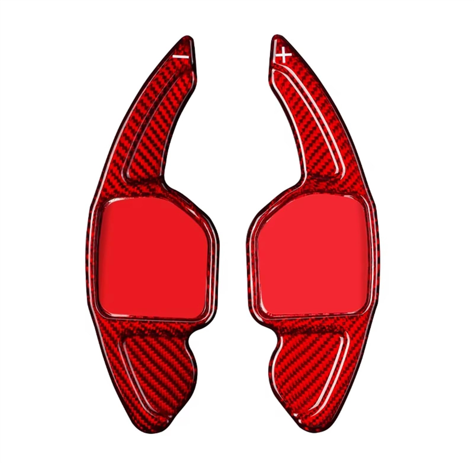 SZTMYVUW Auto Dekozubehör Kompatibel Mit A3 A4L A5 A6L S3 S5 S6 Q3 Q5 RS3 R8 Lenkrad-Schaltwippen Aus Kohlefaser, Schaltwippenverlängerungen(Carbon Fiber red) von SZTMYVUW