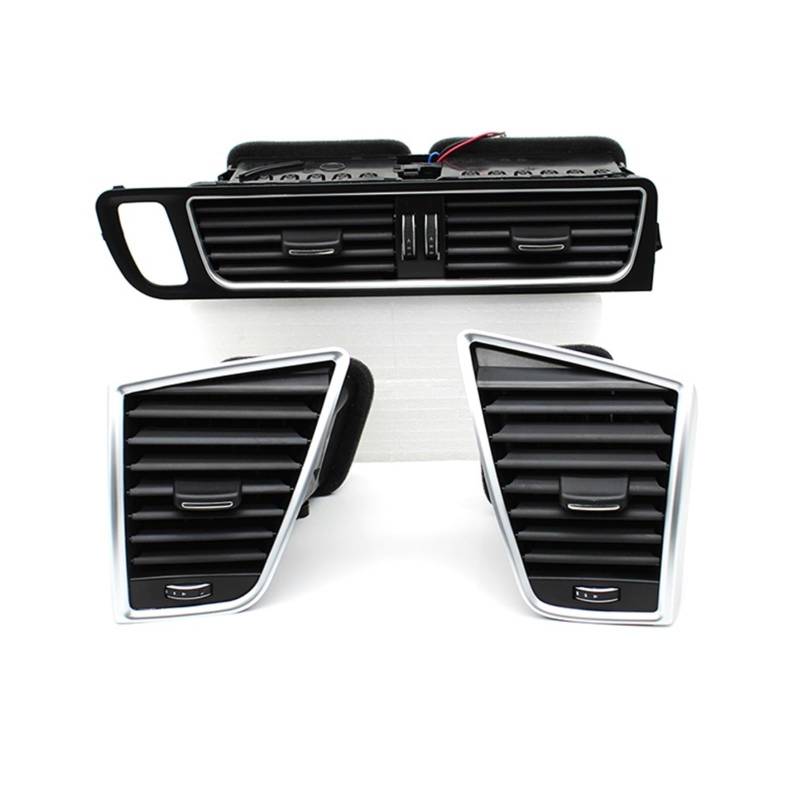 SZTMYVUW Auto Lüftungsgitter Kompatibel Mit Q5 2009-2018 LHD Auto Front Center Console Klimaanlage Belüftung Ac Vent Grille Air Outlet Rahmen(LHD-3PCS Set) von SZTMYVUW