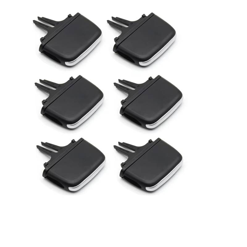 SZTMYVUW Auto Lüftungsgitter Kompatibel Mit Volvo Für XC90 2016–2024 1/2/4/6 Stück Auto-Klimaanlage Vorne Hinten AC-Entlüftungsgitter Auslassschieber-Clip-Kit(6PCS) von SZTMYVUW