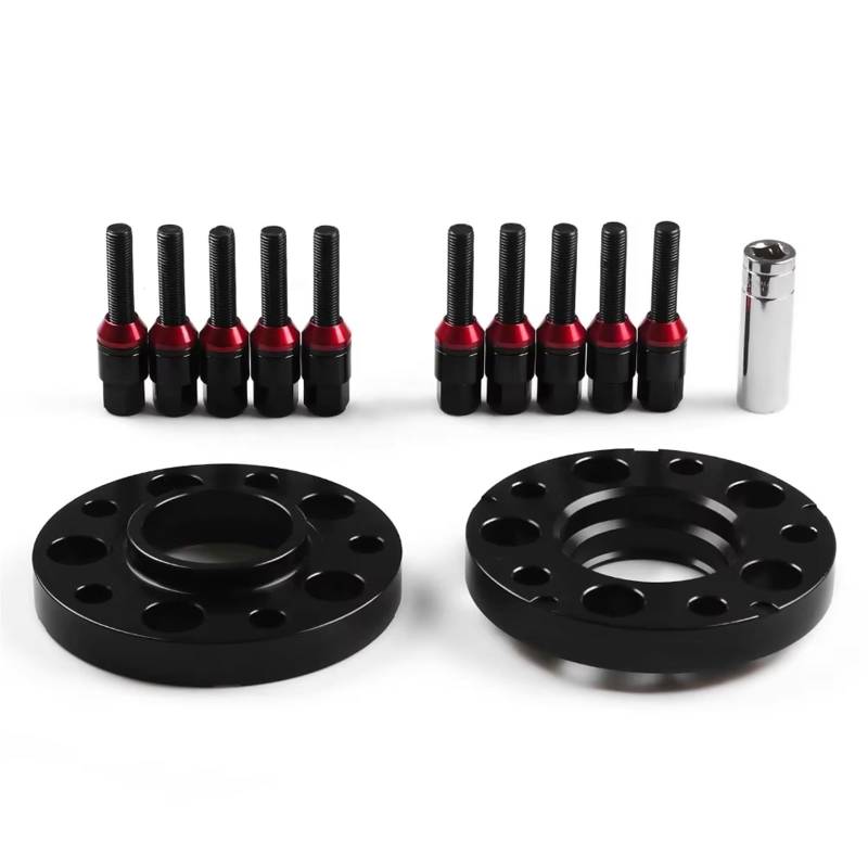 SZTMYVUW Auto Zubehör Kompatibel Mit E36 E46 323 325 328 335i 545i 20 Mm 5 X 120 Mm 72,56 Mm Hubcentric Spurverbreiterungen M12 X 1,5 Kegelschrauben(Black Bolts) von SZTMYVUW