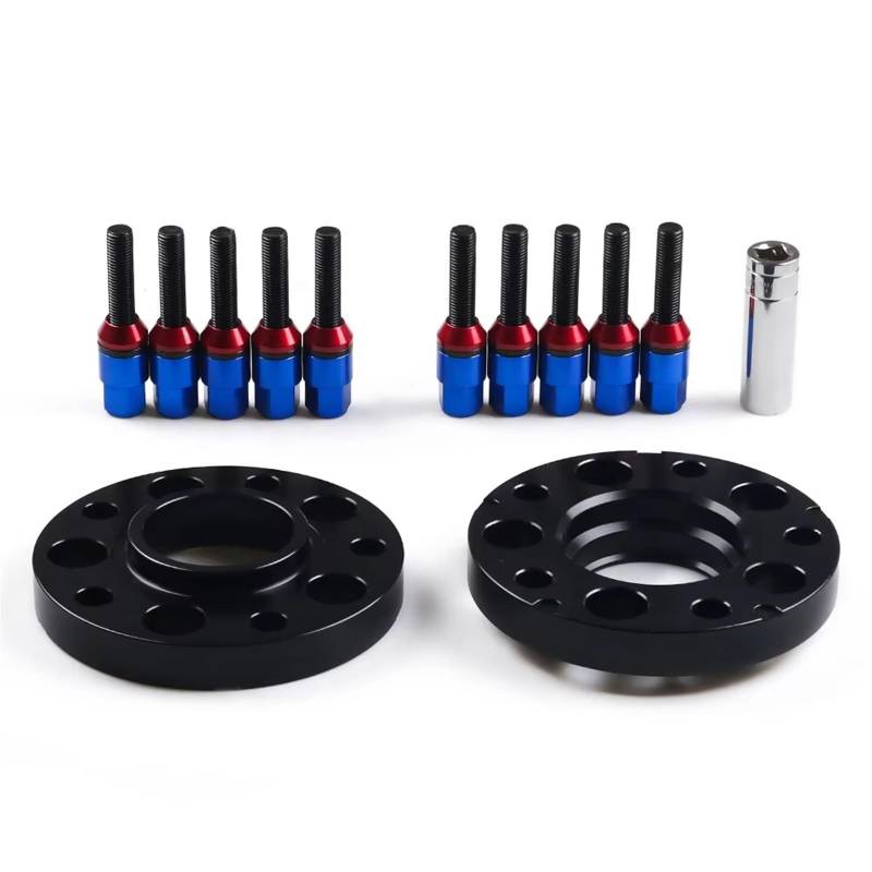 SZTMYVUW Auto Zubehör Kompatibel Mit E36 E46 323 325 328 335i 545i 20 Mm 5 X 120 Mm 72,56 Mm Hubcentric Spurverbreiterungen M12 X 1,5 Kegelschrauben(Blue Bolts) von SZTMYVUW