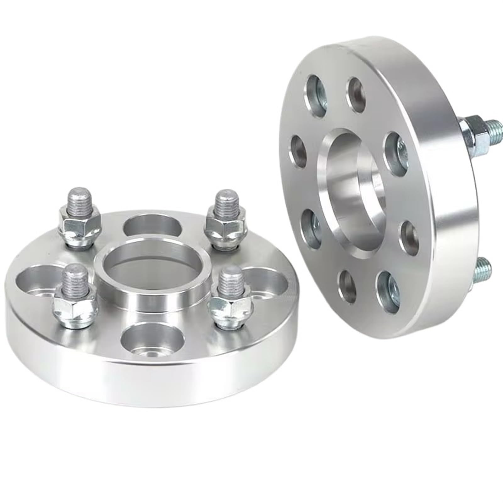 SZTMYVUW Auto Zubehör Kompatibel Mit VW Für Jetta Für Gower Für Sandanap 2 Stück PCD 4 X 100 CB, 57,1 Mm Dick, 20–50 Mm Spurverbreiterung, Adapter 4 Ösen M12XP1.5(2PCS 20mm Silver) von SZTMYVUW