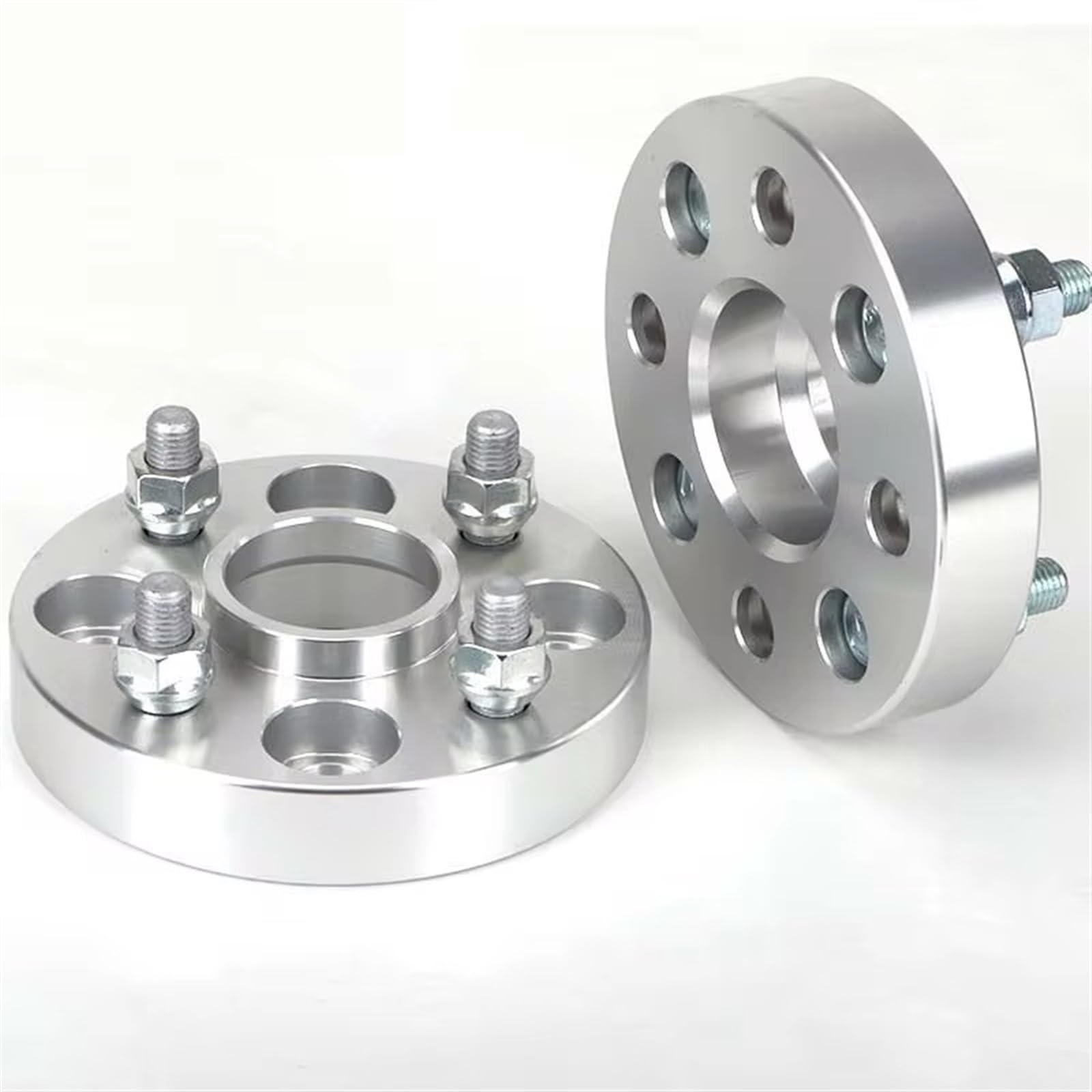 SZTMYVUW Auto Zubehör Kompatibel Mit VW Für Jetta Für Gower Für Sandanap Sang, 2 Stück PCD 4X100 CB, 57,1 Mm Dick, 20–50 Mm Spurverbreiterung, Adapter 4Loch M12XP1.5(2PCS 30mm Silver) von SZTMYVUW