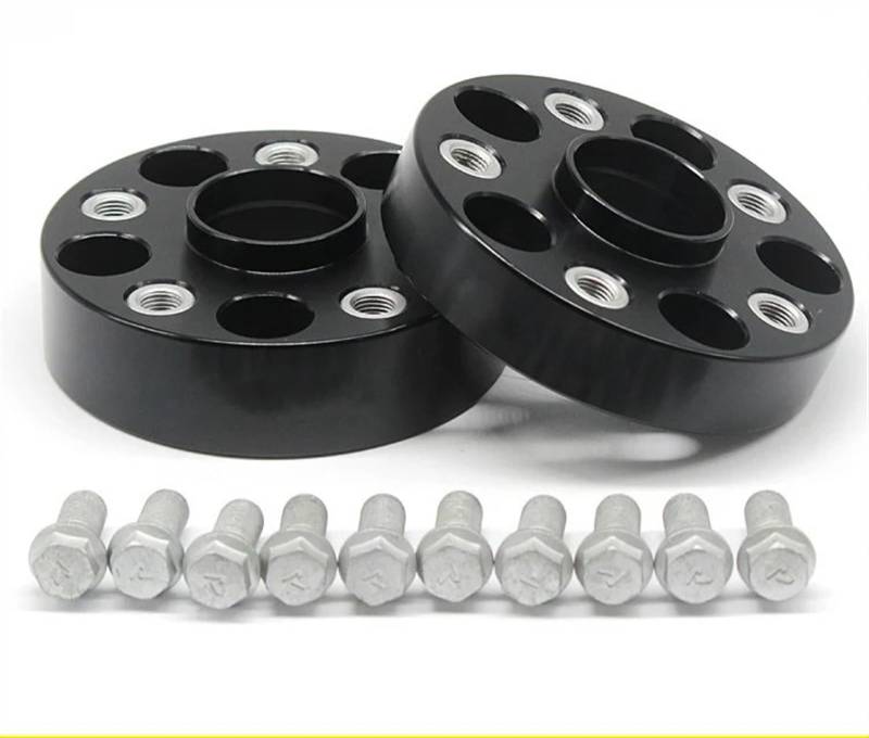 SZTMYVUW Auto Zubehör Kompatibel Mit VW Für Octavia Für Magotan Für Scirocco Für CC 20/25/30/35/40/50 Mm PCD 5x112 57,1 Mm Spurverbreiterung Adapter(2PCD 20mm Black) von SZTMYVUW