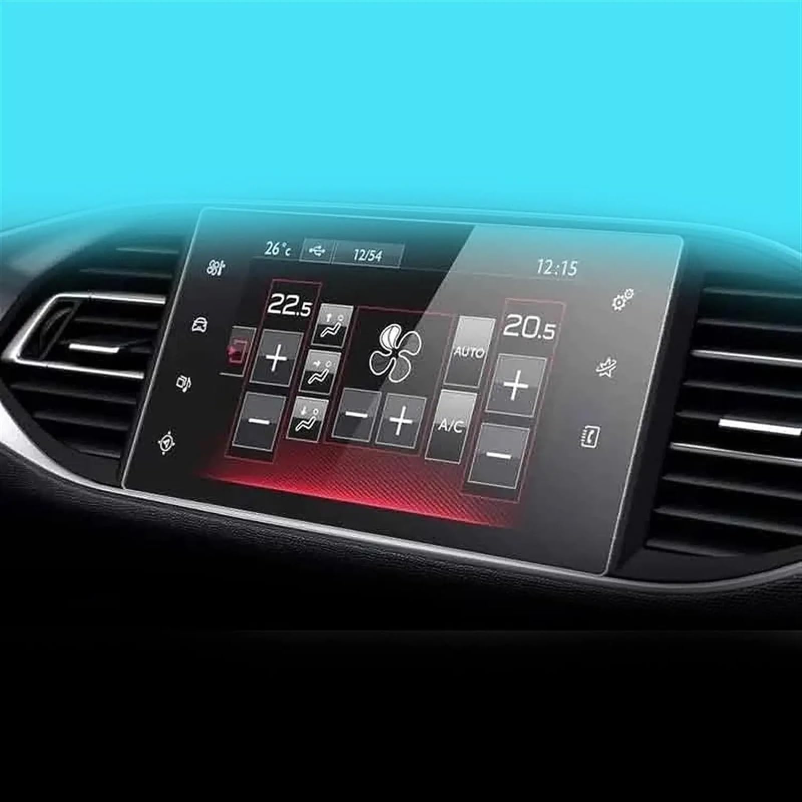 SZTMYVUW Autoinnenraum Kompatibel Mit Peugeot Für 208 308 408 508 2016 2017 2018 2019 9,7 Zoll Auto LCD GPS Navigation Displayschutzfolie Aus Gehärtetem Glas von SZTMYVUW