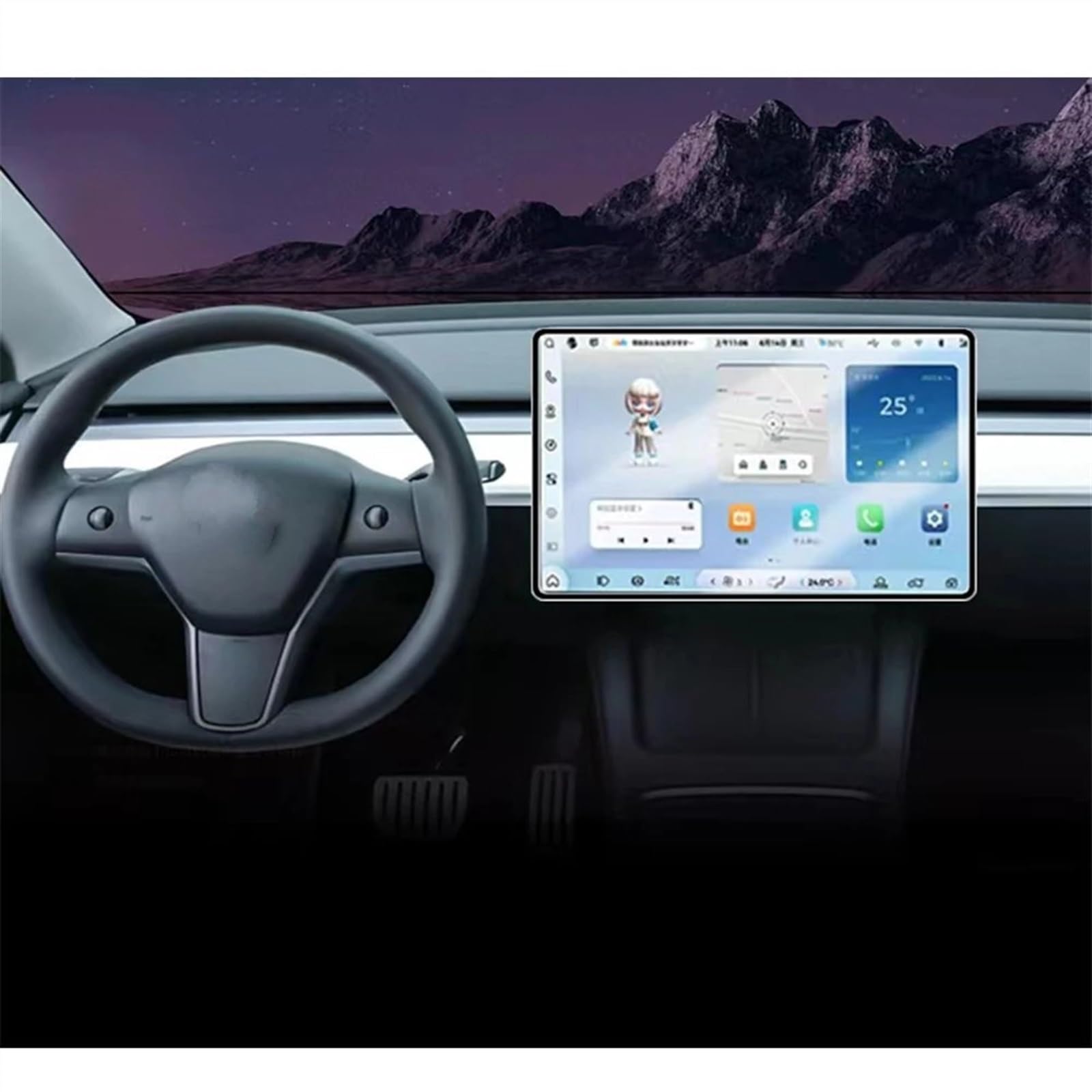 SZTMYVUW Autoinnenraum Kompatibel Mit Tesla Für Model 3 Y 2024 15 Zoll Auto LCD GPS Navigation Gehärtetes Glas Bildschirm Filmschutz von SZTMYVUW