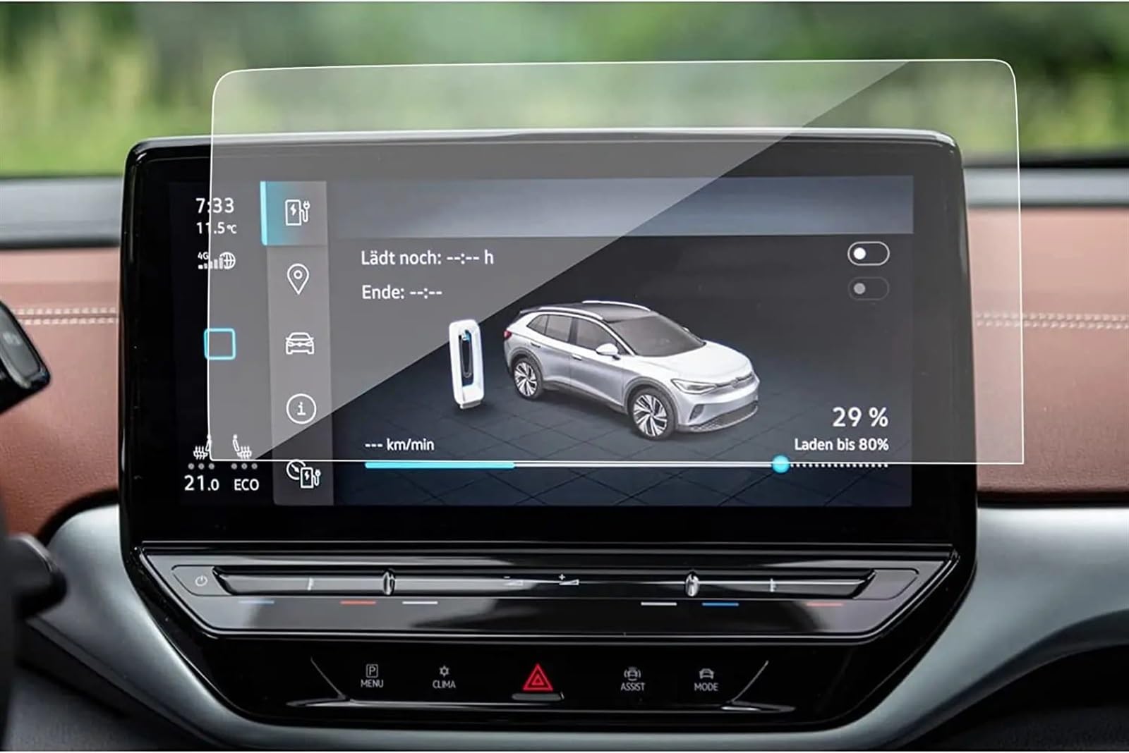 SZTMYVUW Autoinnenraum Kompatibel Mit VW Für ID.4 ID4 2020 2021 2022 2023 Schutzfolie Aus Gehärtetem Glas, Autoradio, GPS-Navigation Und Armaturenbrett-Bildschirmaufkleber(GPS) von SZTMYVUW