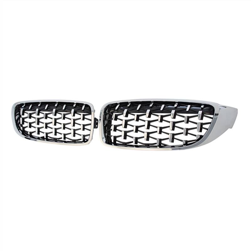 Front Kühlergrill Kompatibel Mit 4er Für F32 F33 2014 2015 2016 2017 2018 2019 2020 Nierengitter Lufteinlass Grill Auto Frontgitter Stoßstange Motorhaube Obere Gitterabdeckung(All Silver) von SZYNBQ