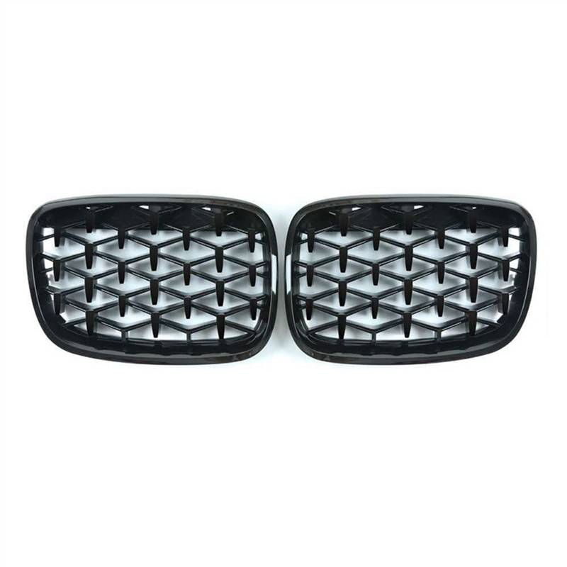 Front Kühlergrill Kompatibel Mit E70 E71 E72 X5 X6 2007 2008 2009 2010 2011 2012 2013 Auto Snap-on Front Nierengitter Obere Grillabdeckung(Gloss Black) von SZYNBQ