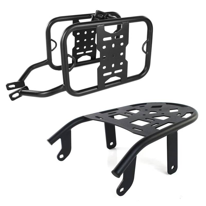 Gepäckträger hinten Kompatibel Mit Suzuki Für DR650 1996-2025 Motorrad Stahl Seitenkoffer Rack Rahmen Top Box Fall Satteltasche Halterung Hinten Gepäck Rack von SZYNBQ