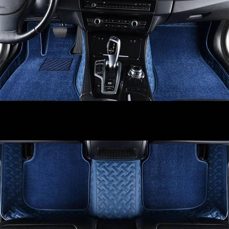 Kompatibel Mit Benz Für EQS 450 SUV 2023 2024 5 Sitze, Auto-Innenteile, Fußmatten, Doppellagige Teppiche, Innenboden-Liner-Pad Auto Matte Bodenmatten(RHD,color1) von SZYNBQ