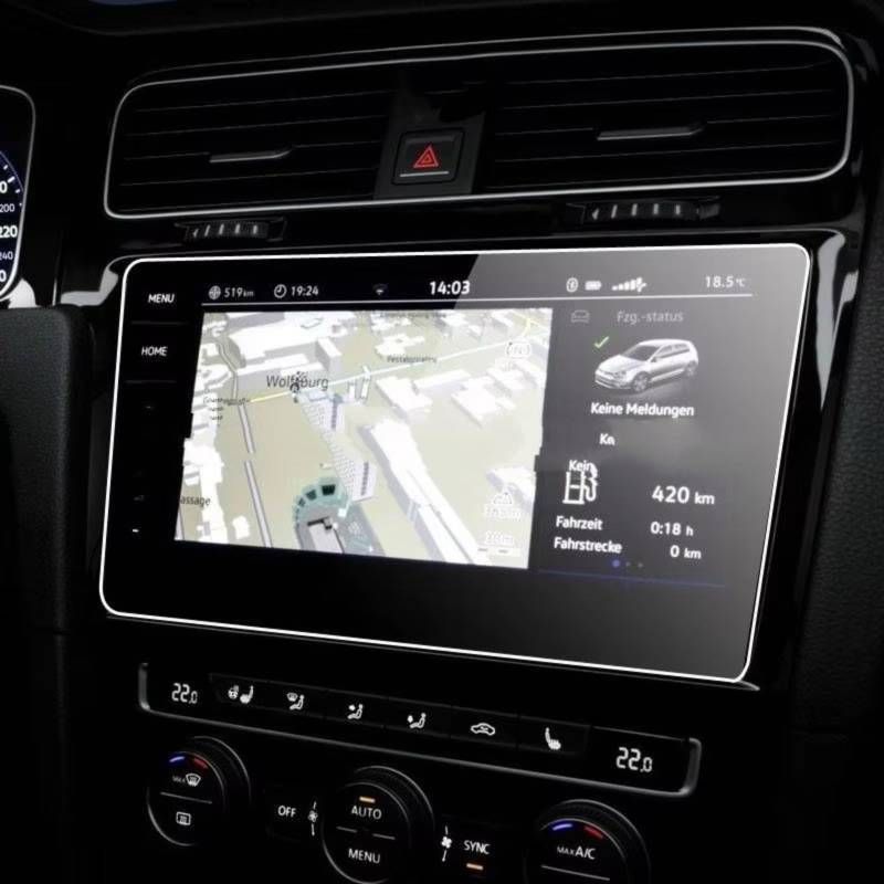 Kompatibel Mit Vw Für Golf 7 2018 2019 2020, 1 Stück, GPS-Navigation, Gehärtetes Glas Für Bildschirmschutz, Armaturenbrett-Zubehör(for GPS) von SZYNBQ