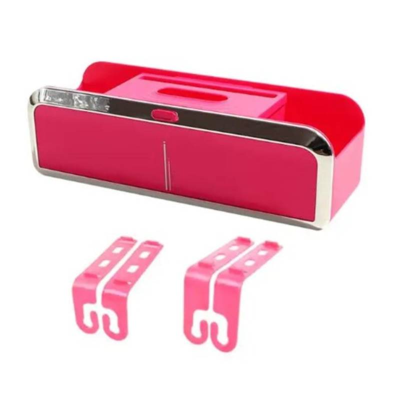 SZYNBQ Auto Becherhalterung Auto-Rücksitz-Organizer Getränkehalter Generische Autositz-Rückenlehne Aufbewahrungsbox Zubehör Für Aufhängen Multifunktionale Kleine Lebensmittel-Tischhaken(Pink) von SZYNBQ