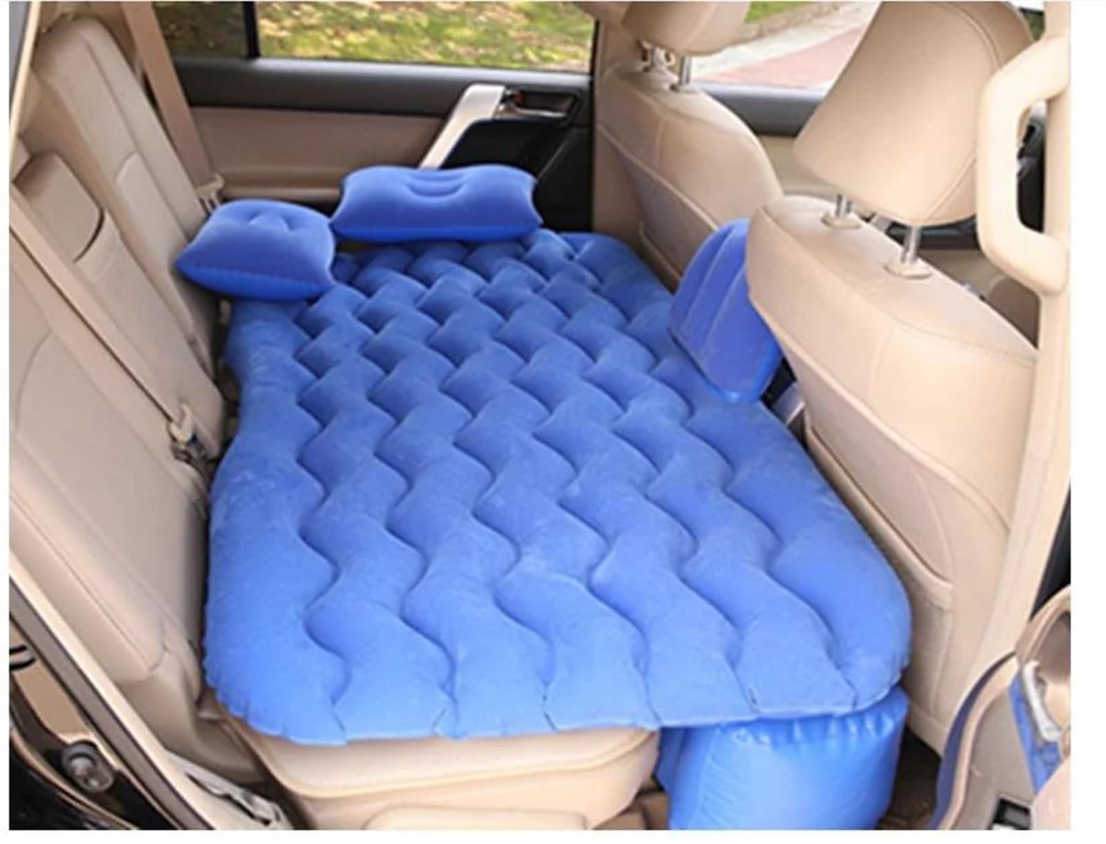 SZYNBQ Auto Luftmatratzen 130 * 70 cm Universal Auto Aufblasbare Reise Matratze Bett Für Rücksitz Multi Funktionale Sofa Kissen Outdoor Camping Matte Kissen Auto Zubehör(Blue) von SZYNBQ