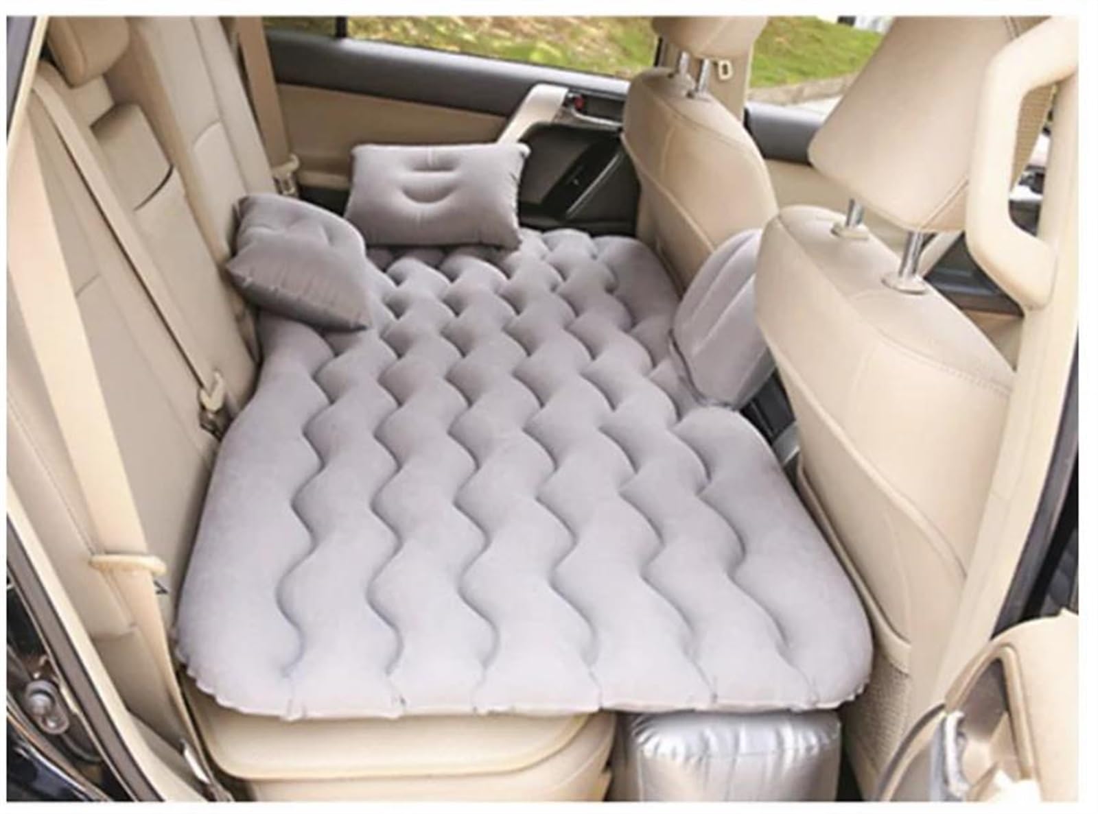 SZYNBQ Auto Luftmatratzen Aufblasbare Auto-Reisematratze, Universal-Rückseiten-Multifunktionssofakissen, Outdoor-Campingkissen, Auto-Luftmatratze, Autozubehör, 130 X 70 cm(Gray) von SZYNBQ