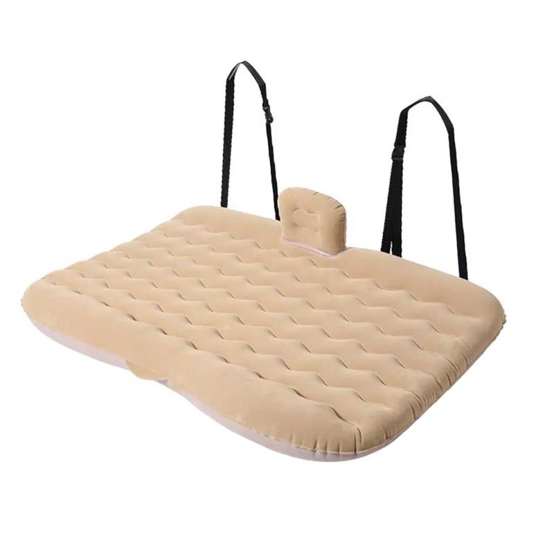 SZYNBQ Auto Luftmatratzen Universall Auto Reise Aufblasbares Bett Auto Rückenlehne Für Sitz Kofferraum Matratze Luftbett Kissen Camping Ausflug Tragbare Isomatte Luftmatratze(Beige) von SZYNBQ