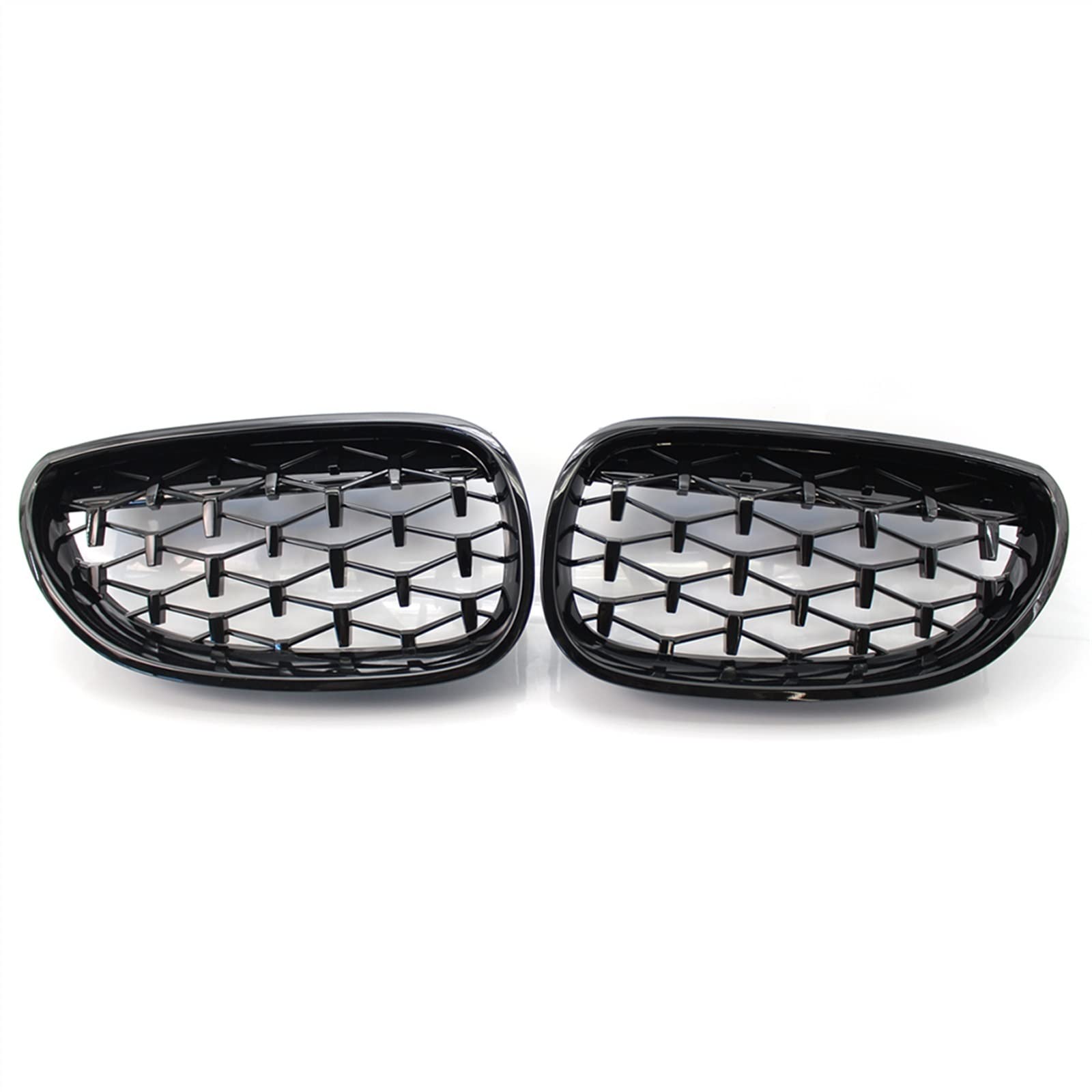 SZYNBQ Front Kühlergrill Kompatibel Mit 5er Für E60 E61 550i 535i M5 2007 2008 2009 2010 Nierengitter Lufteinlass Grill Auto Frontgitter Stoßstange Motorhaube Obere Gitterabdeckung(Gloss Black) von SZYNBQ