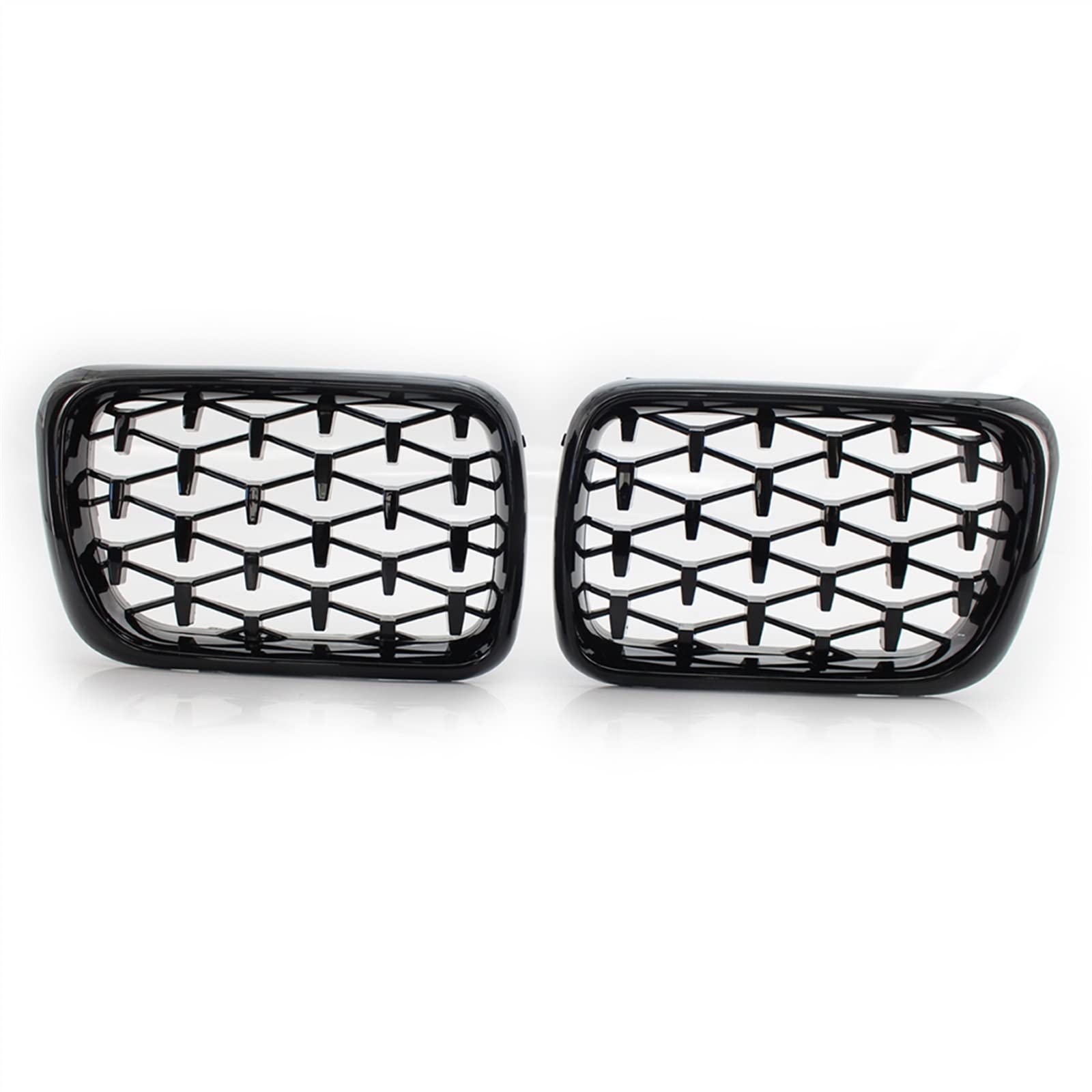 SZYNBQ Front Kühlergrill Kompatibel Mit E36 3er-Serie Für 318I 323I 328I M3 1997 1998 1999 Nierengitter Lufteinlass Grill Auto Frontgitter Stoßstange Motorhaube Obere Grillabdeckung(Gloss Black) von SZYNBQ