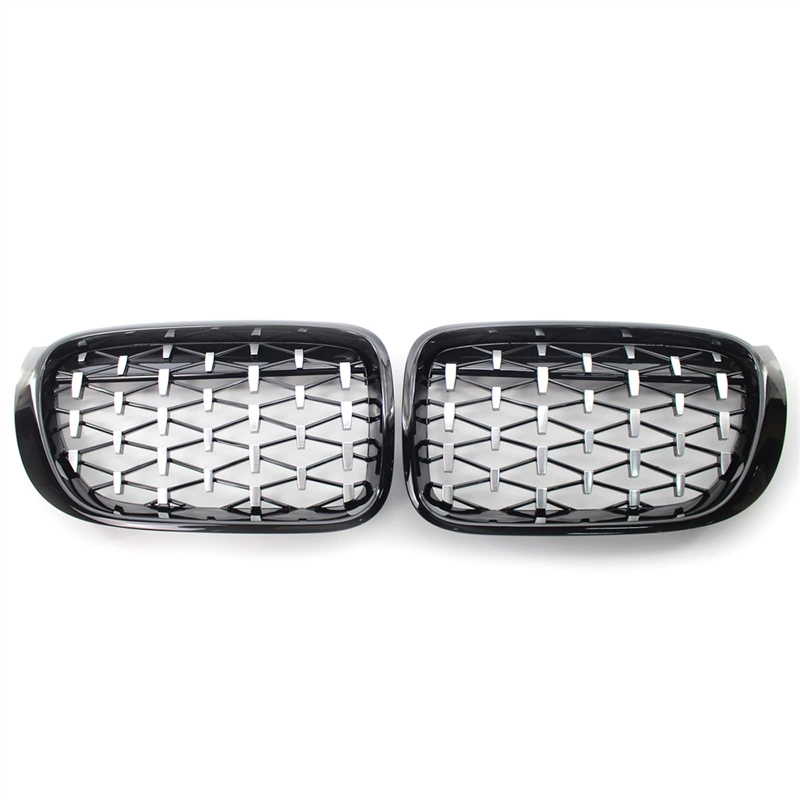 SZYNBQ Front Kühlergrill Kompatibel Mit F25 F26 X3 X4 2014 2015 2016 2017 2018 Nierengitter Lufteinlass Grill Auto Frontgitter Stoßstange Motorhaube Obere Gitterabdeckung(Silver and Black) von SZYNBQ