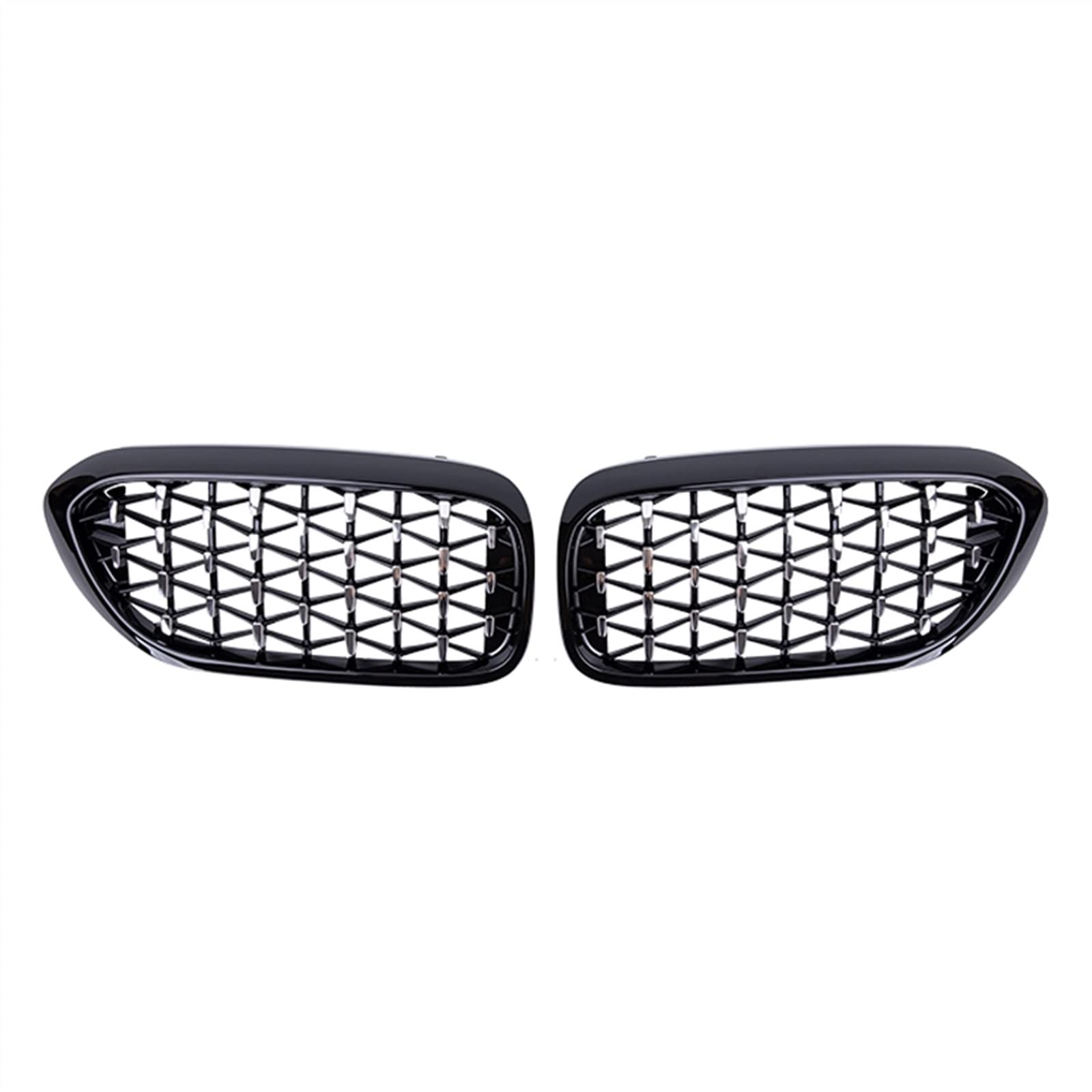 SZYNBQ Front Kühlergrill Kompatibel Mit G30 G31 G38 525i 528i 530i 540i 5er 2012 2013 2014 2015 2016 2017 2018 EIN Paar Nierengitter Frontstoßstange Grillhaube Oberer Grill(Silver and Black) von SZYNBQ