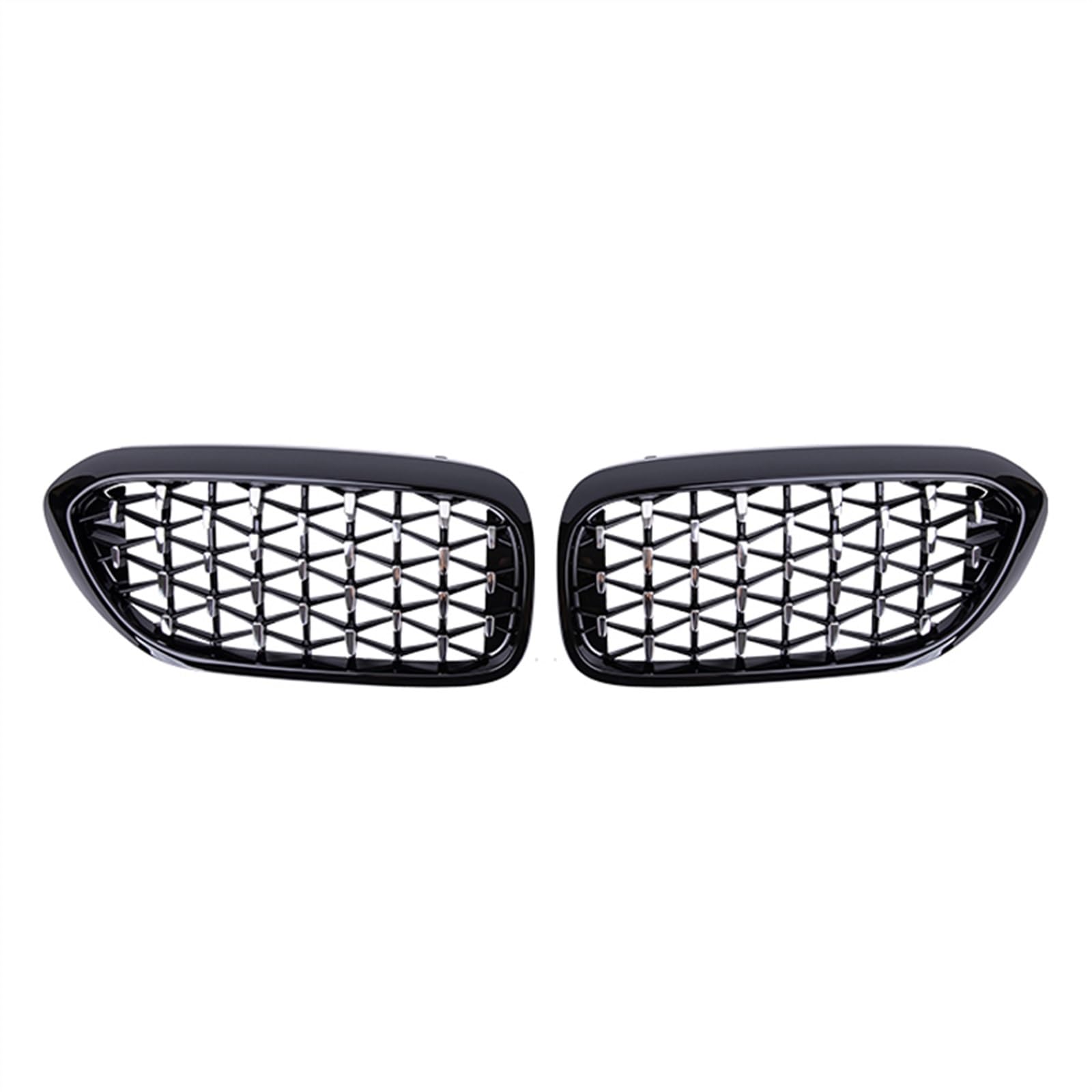 SZYNBQ Front Kühlergrill Kompatibel Mit G30 G38 2017 2018 2019 2020 Auto Air Intake Grill Obere Grillabdeckung Stoßstange Haube Vorne Nierengitter(Silver and Black) von SZYNBQ