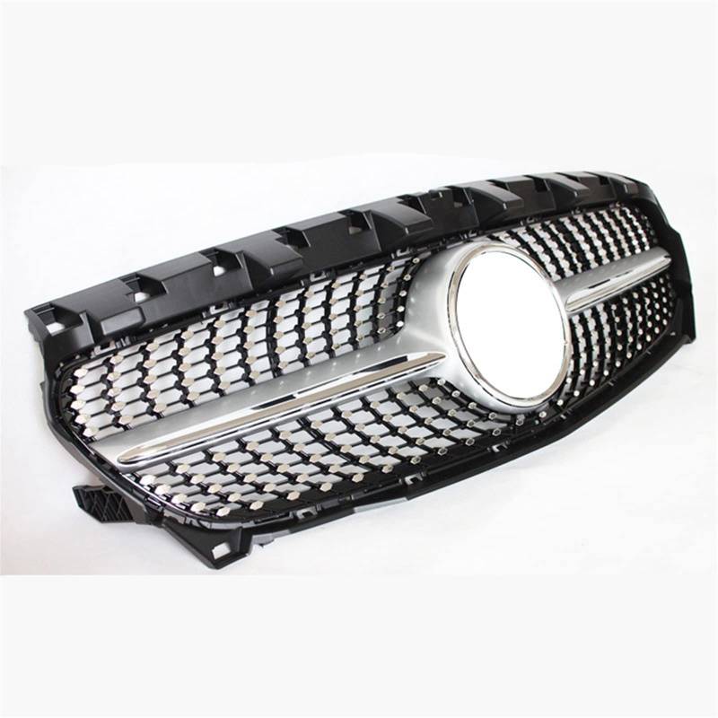 SZYNBQ Front Kühlergrill Kompatibel Mit Mercedes Für Benz Für W117 CLA200 CLA250 CLA45 AMG CLA-Klasse 2015 2016 2017 2018 2019. Frontgrill, Obere Stoßstangenhaube, Netzgrill(2) von SZYNBQ