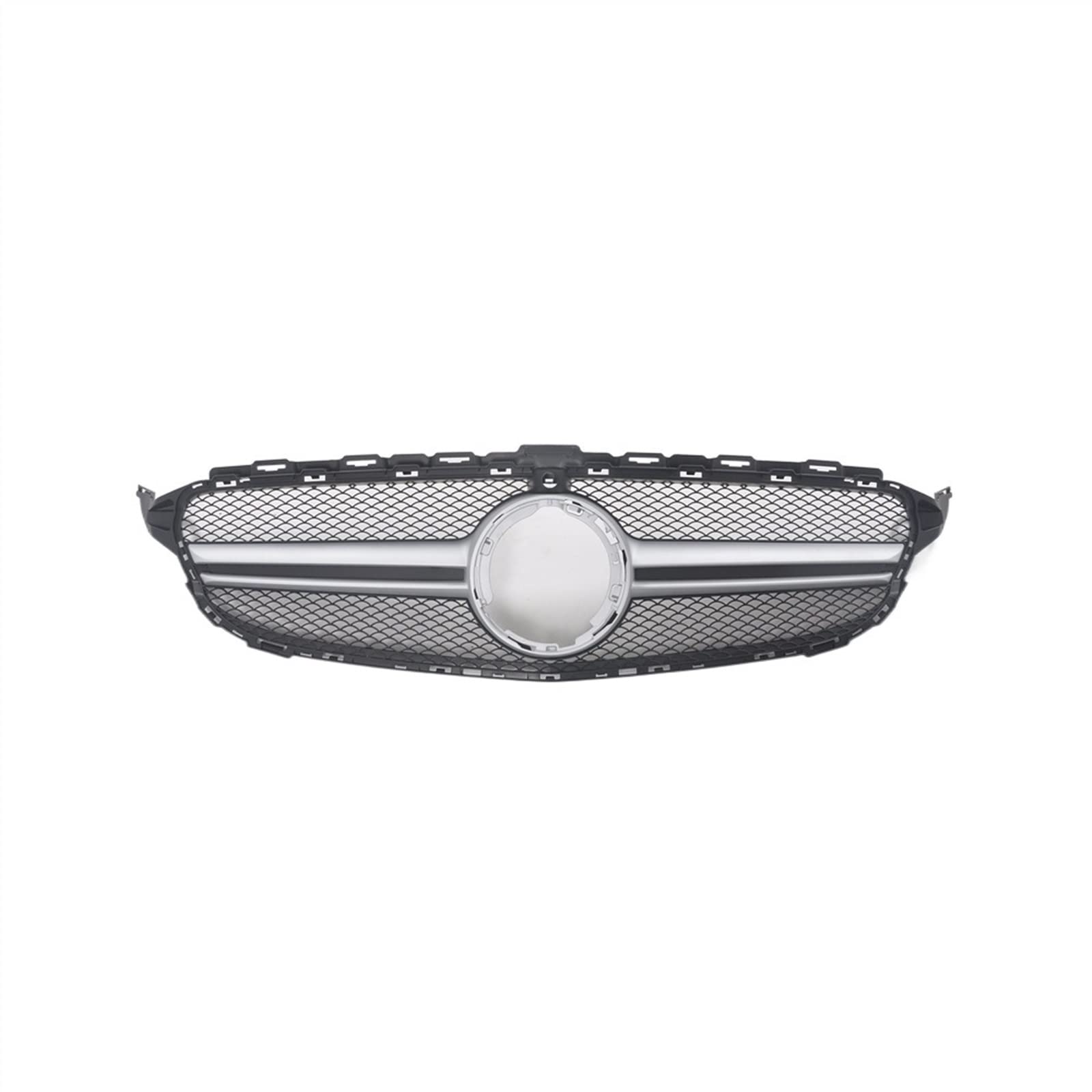 SZYNBQ Front Kühlergrill Kompatibel Mit Mercedes Für Benz Für W205 AMG C250 C350 C300 C200 2015 2016 2017 2018 Frontgrill Auto Oberstoßstangenhaube Mesh von SZYNBQ