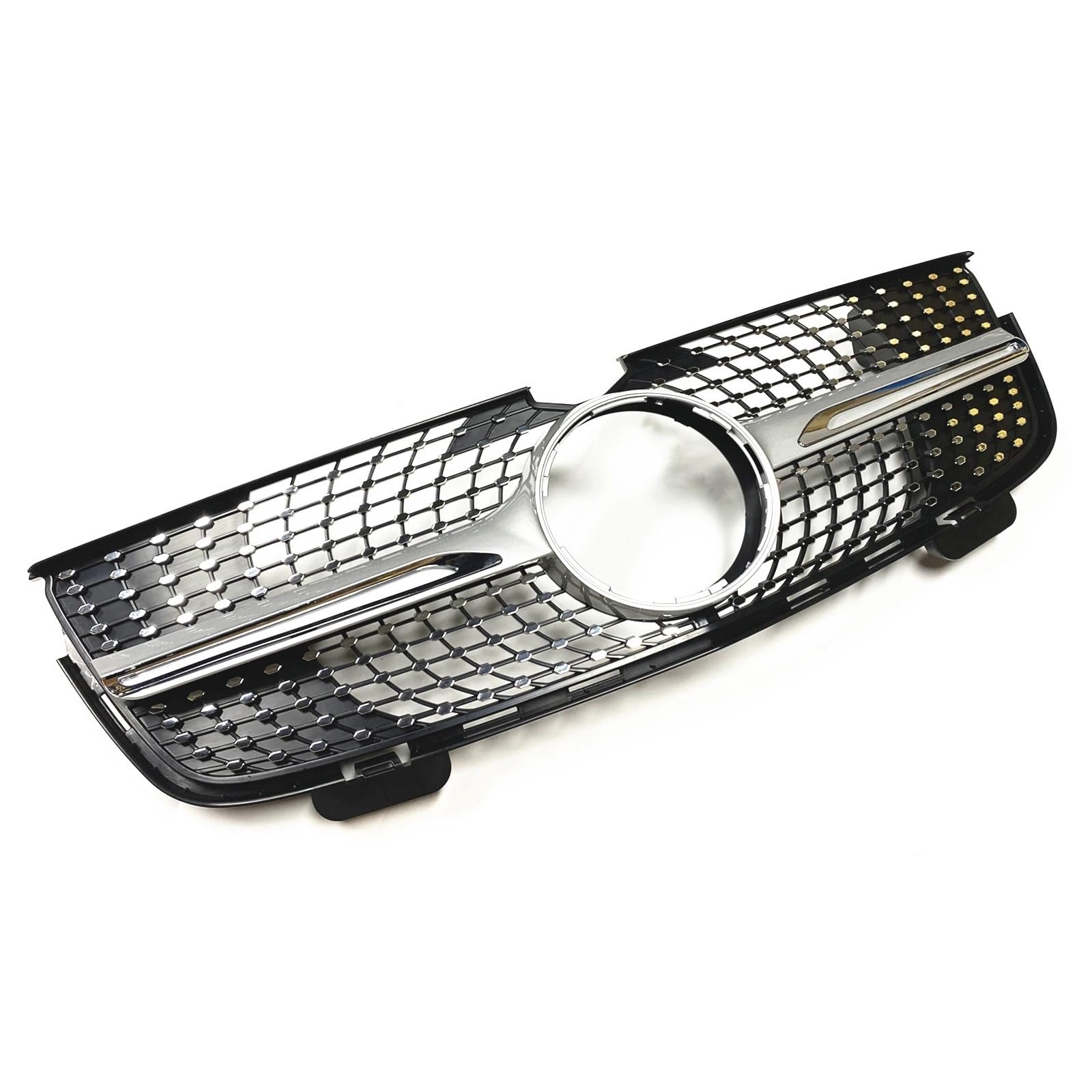 SZYNBQ Front Kühlergrill Kompatibel mit Mercedes für Benz X164 GL320 GL450 2007 2008 2009 2010 2011 2012 Vorderer Kühlergrill, oberer Stoßstangenhauben-Netzgrill von SZYNBQ