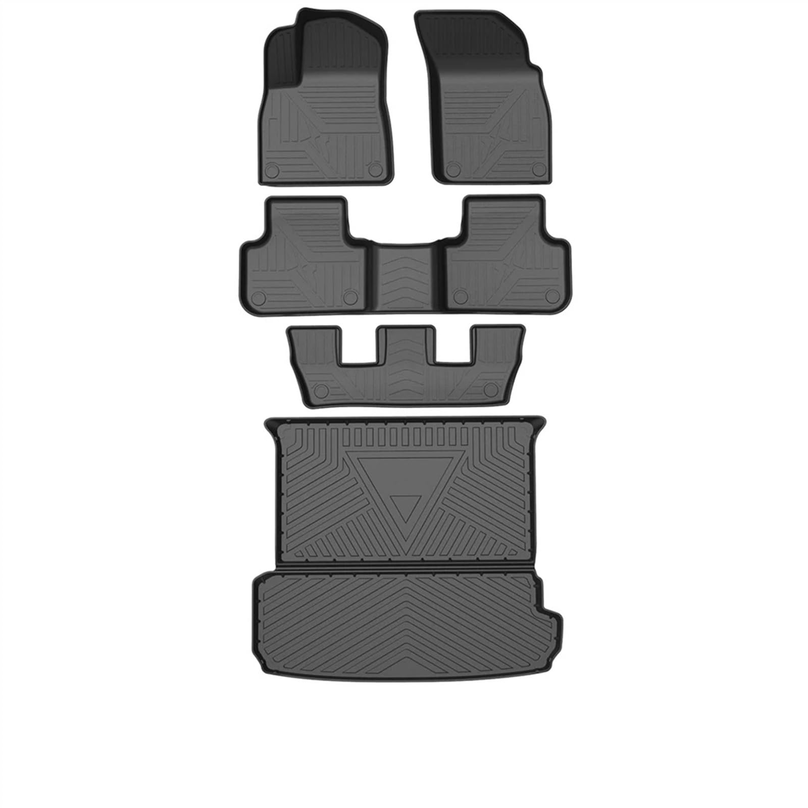 SZYNBQ Kompatibel Mit Q7 4M 2016 2017 2018 2019 2020 2021 7-Sitzer LHD Auto-Fußmatten Innenzubehör rutschfeste Teppiche Teppiche Fußpolster Auto Matte Bodenmatten von SZYNBQ