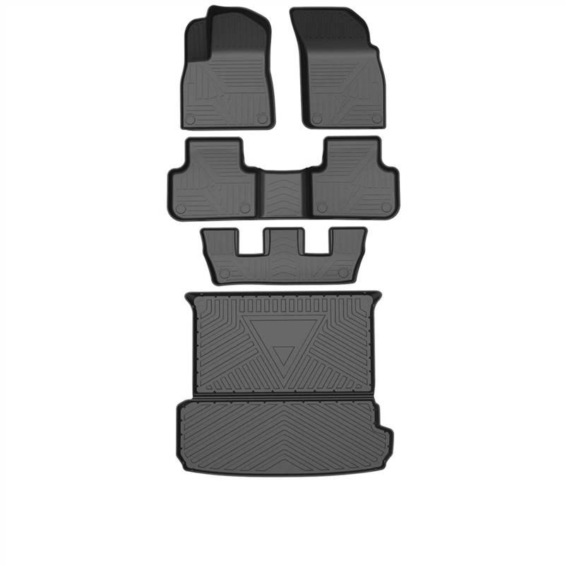 SZYNBQ Kompatibel Mit Q7 4M 2016 2017 2018 2019 2020 2021 7-Sitzer LHD Auto-Fußmatten Innenzubehör rutschfeste Teppiche Teppiche Fußpolster Auto Matte Bodenmatten von SZYNBQ