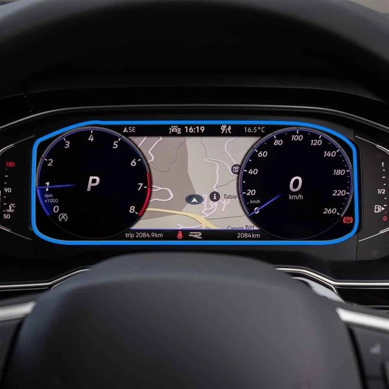 SZYNBQ Kompatibel Mit VW Für Taigo 2022 9,2 Zoll Auto GPS Navigation LCD Armaturenbrett Bildschirm Displayschutzfolie Aus Gehärtetem Glas (Color : Instrument) von SZYNBQ