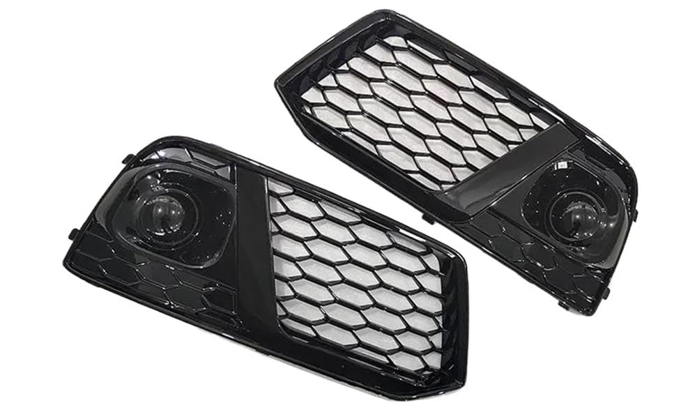 SZYNBQ Lampen Abdeckung Grill Kompatibel Mit Für Q5 2018 2019 Nebelscheinwerfergitter Auto-Frontstoßstangen-Nebelscheinwerfergitter In Renngittern(Black) von SZYNBQ