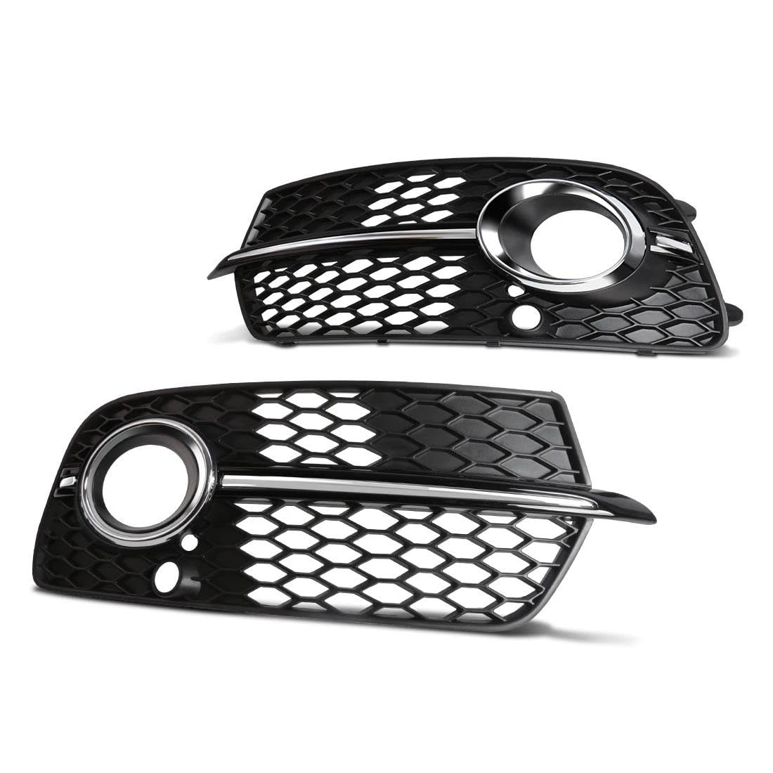 SZYNBQ Lampen Abdeckung Grill Kompatibel Mit Für Q5 Sport 2013 2014 2015 2016 2017 Auto Frontstoßstange Lichtabdeckung Nebelscheinwerfer Wabengrill Autozubehör von SZYNBQ