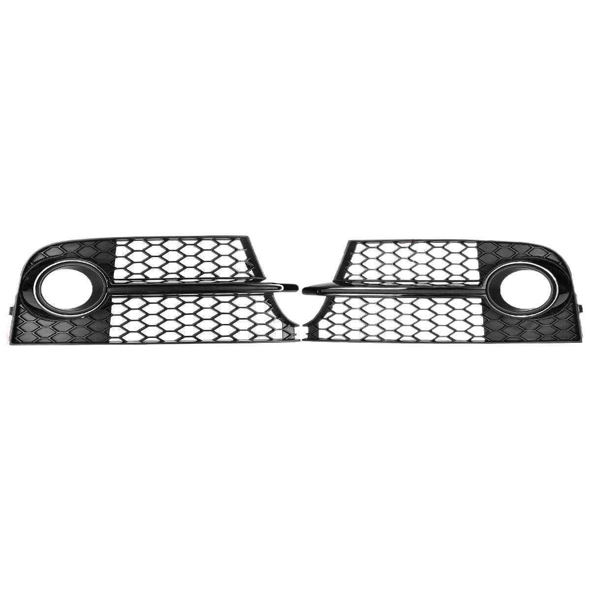 SZYNBQ Lampen Abdeckung Grill Kompatibel Mit TT MK2 TTS 2011 2012 2013 2014 Wabengitter-Nebelscheinwerfer-Renngrill, Nebelscheinwerfer-Grillabdeckung, 8J0807681KT94, 1 Paar(Glossy Black) von SZYNBQ