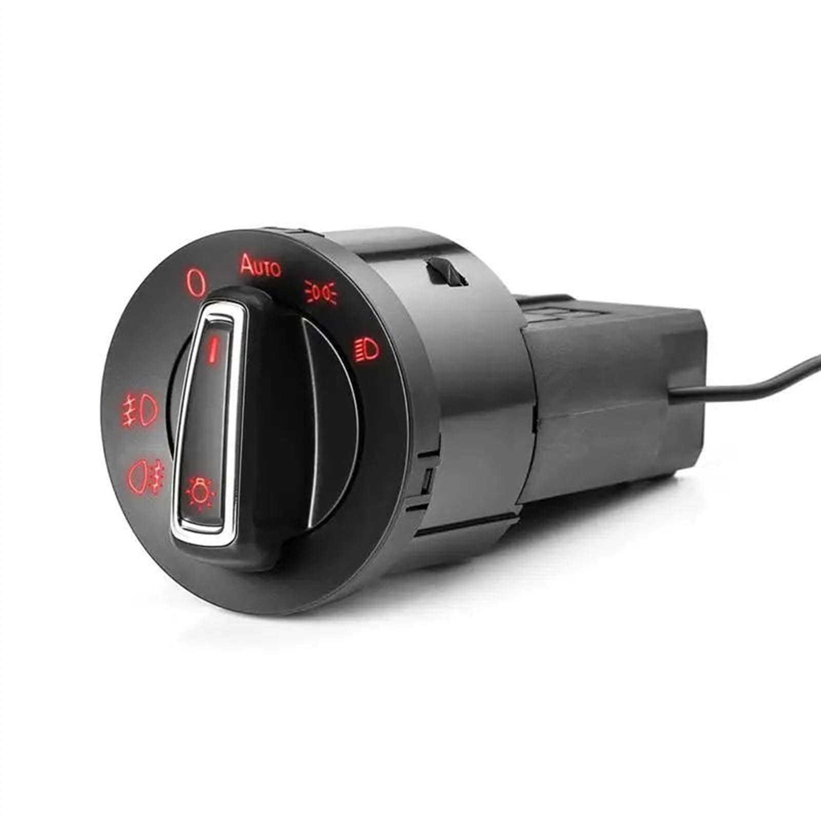 SZYNBQ Scheinwerfer Nebel Lampe Schalter Kompatibel Mit VW Für Beetle Auto Scheinwerfer-Steuerschalter Mit Lichtsensor Rote Hintergrundbeleuchtung Externer Lichtsensor 13-polig 1C0941531 3BD941531 von SZYNBQ