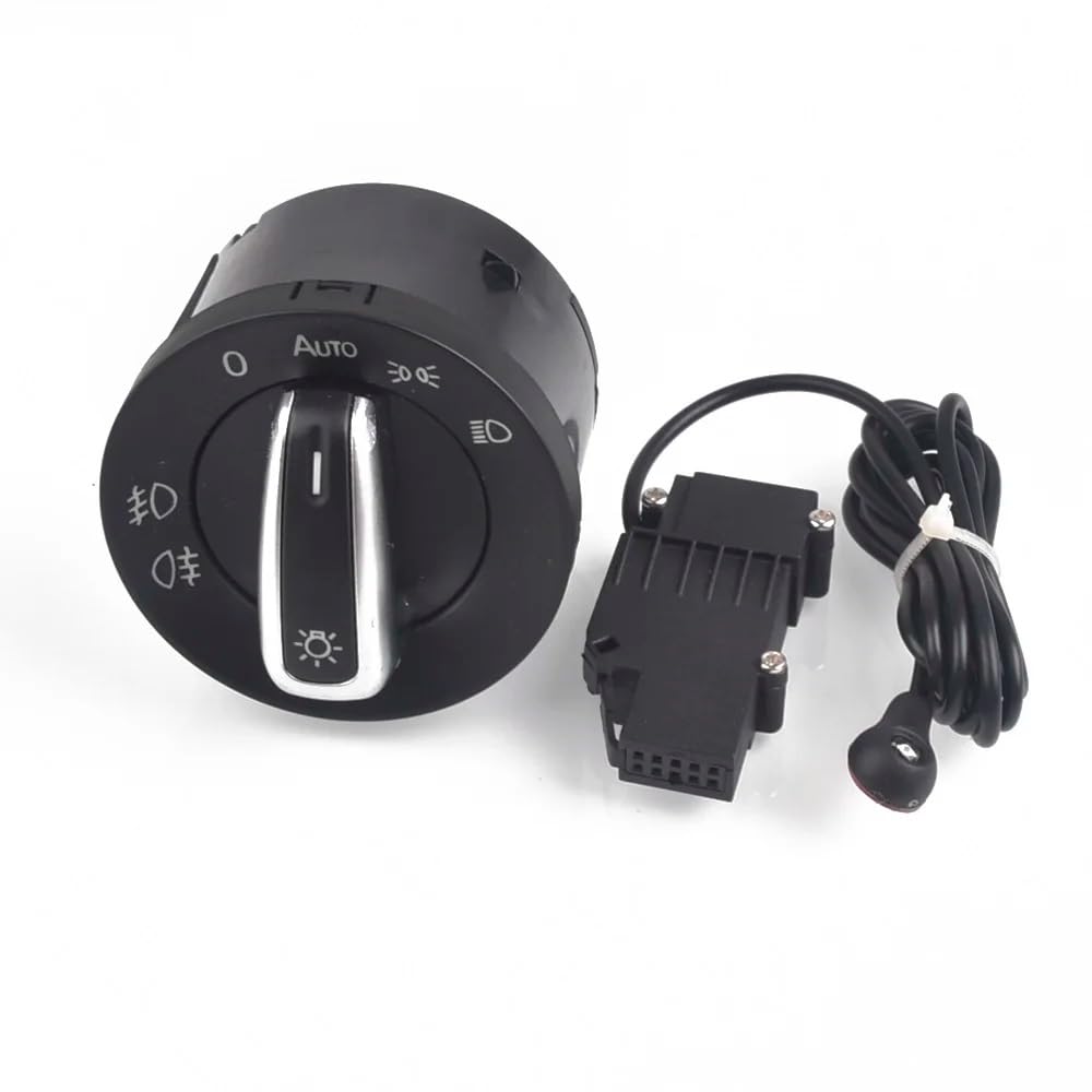 SZYNBQ Scheinwerfer Nebel Lampe Schalter Kompatibel Mit VW Für Tiguan 2008 2009 2010 2011 2012 Auto-Scheinwerferschalter, Elektrischer Scheinwerfer-Steuerschalter, Lichtsensor-Modul 5ND941431B von SZYNBQ