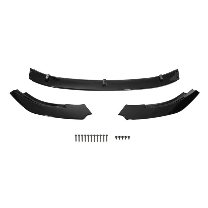 3 teile/satz Auto Vorderen Stoßfänger Lip Spoiler Splitter Kompatibel for Volkswagen Golf 6 GTI GTD 2010-2013(Glossy Black) von SaDity