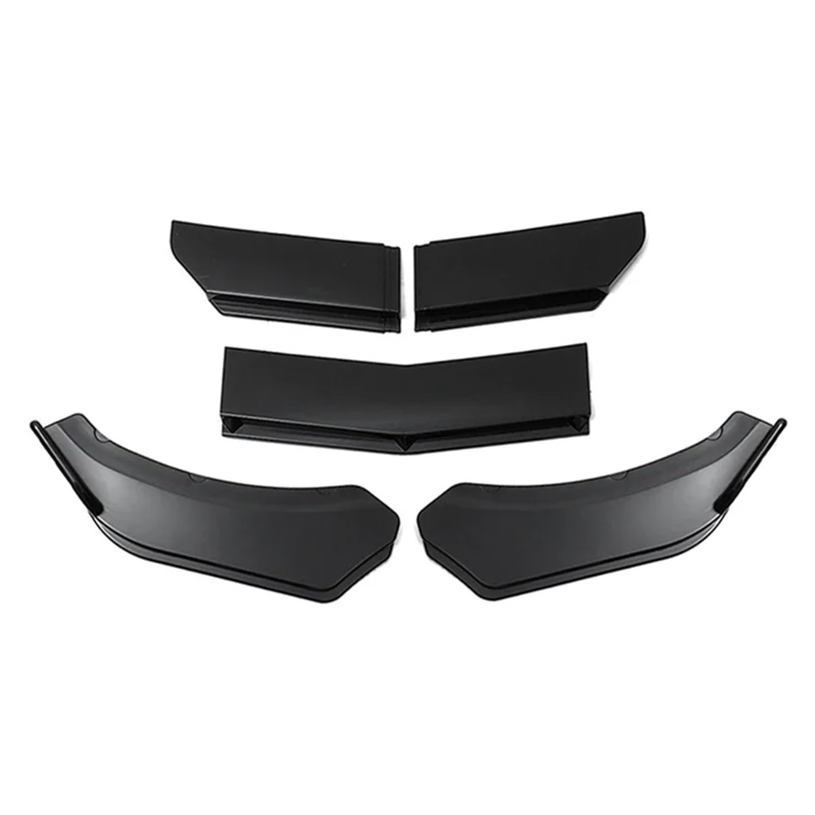 5-teiliges Universal-Auto-Frontstoßstangen-Trennelement, Stoßstangen-Lippenkörper-Kit, Enten-Lippentrenner, kompatibel for BMW, kompatibel for Benz/Volkswagen/Honda(5Pcs Bright Black1) von SaDity