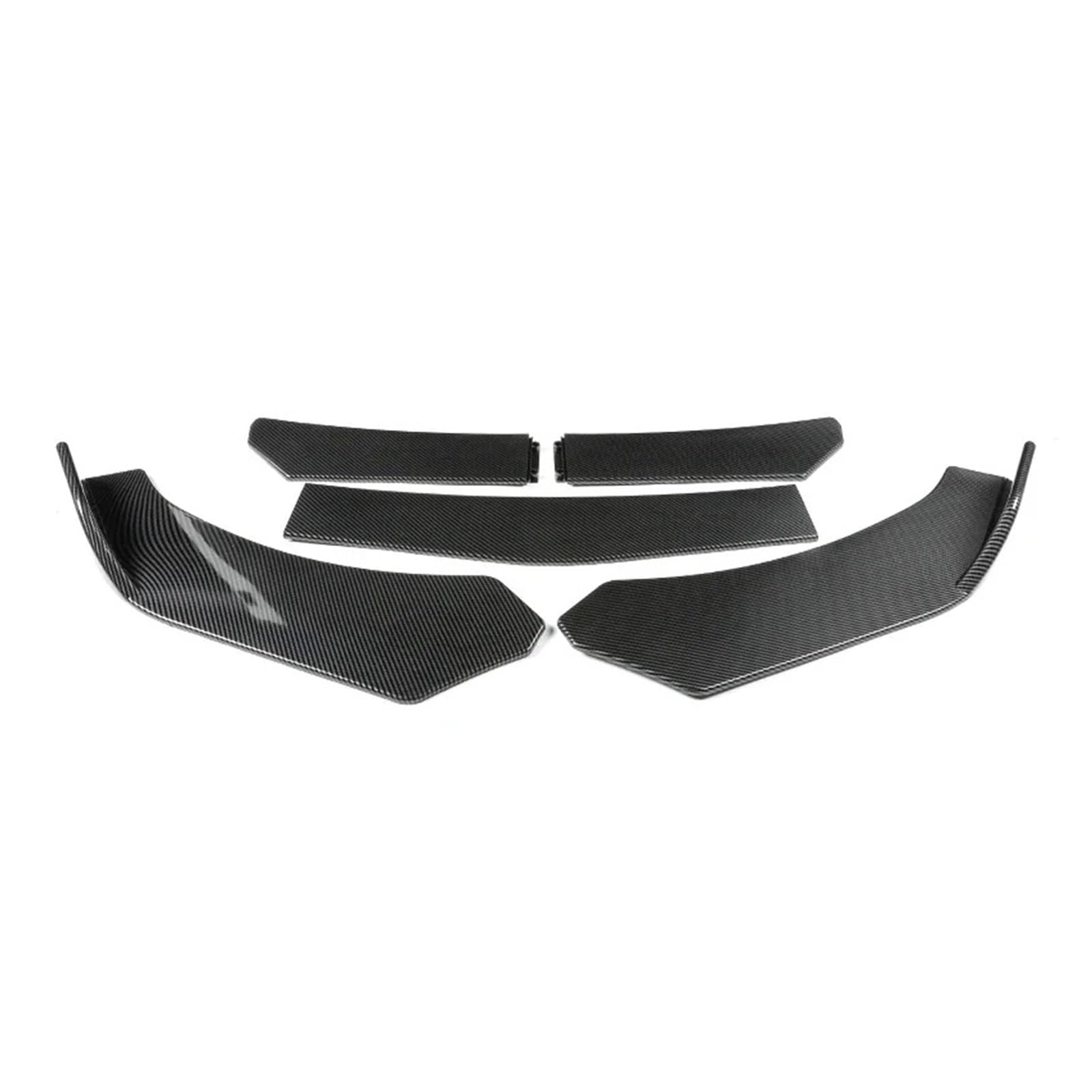 5-teiliges Universal-Auto-Frontstoßstangen-Trennelement, Stoßstangen-Lippenkörper-Kit, Enten-Lippentrenner, kompatibel for BMW, kompatibel for Benz/Volkswagen/Honda(5Pcs Carbon Fiber) von SaDity