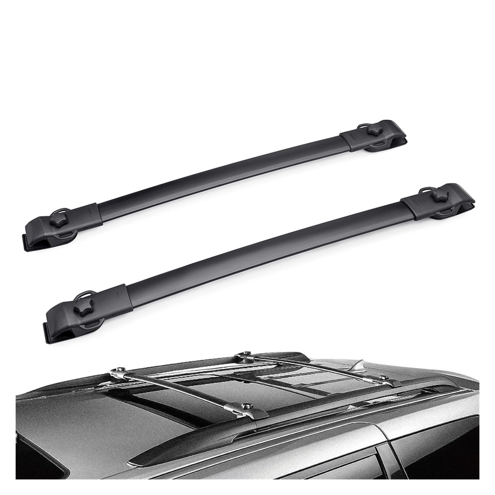 Auto Dachträger Querträger kompatibel for Toyota Sienna 2011–2020 mit Seitenschienen Dachträger aus Aluminiumlegierung for Auto-Top-Gepäckschienen von SaDity